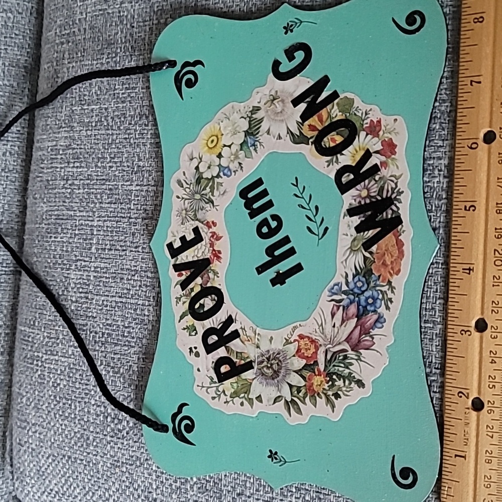 Floral Motivational Wall Decor Sign